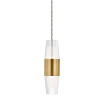 Lassell LED Pendant in Natural Brass by Visual Comfort Modern