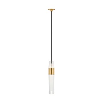 Lassell LED Pendant in Natural Brass by Visual Comfort Modern
