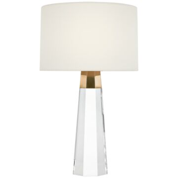Olsen LED Accent Lamp in Crystal and Hand-Rubbed Antique Brass by Visual Comfort Signature