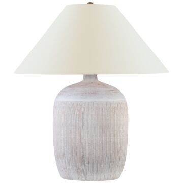 Portis LED Table Lamp in White Washed Terracotta by Visual Comfort Signature
