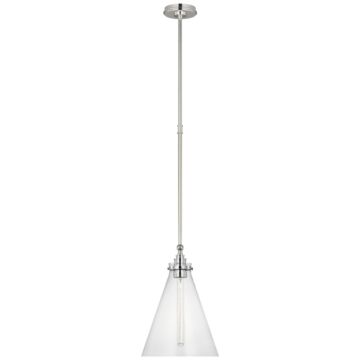 Parkington LED Pendant in Polished Nickel by Visual Comfort Signature