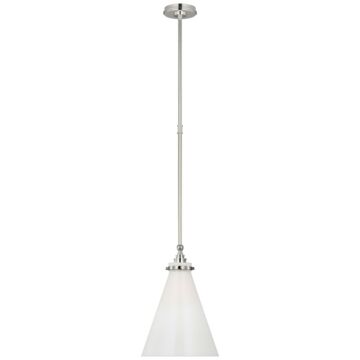 Parkington LED Pendant in Polished Nickel by Visual Comfort Signature