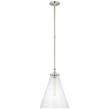 Parkington LED Pendant in Polished Nickel by Visual Comfort Signature