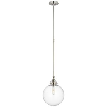 Parkington LED Pendant in Polished Nickel by Visual Comfort Signature