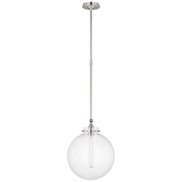 Parkington LED Pendant in Polished Nickel by Visual Comfort Signature