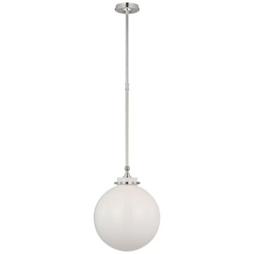 Parkington LED Pendant in Polished Nickel by Visual Comfort Signature