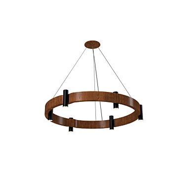 Flow 12-Light Pendant in Imbuia