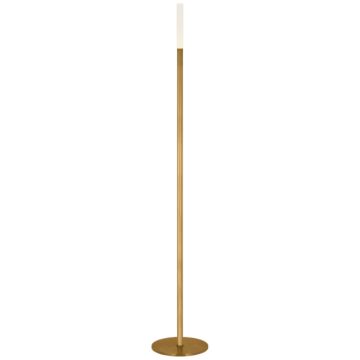 Rousseau LED Floor Lamp in Antique-Burnished Brass by Visual Comfort Signature