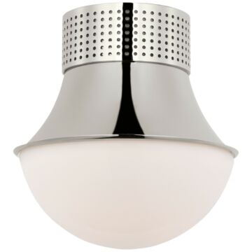 Precision LED Flush Mount in Polished Nickel by Visual Comfort Signature
