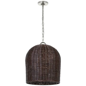 Nancy LED Pendant in Polished Nickel by Visual Comfort Signature