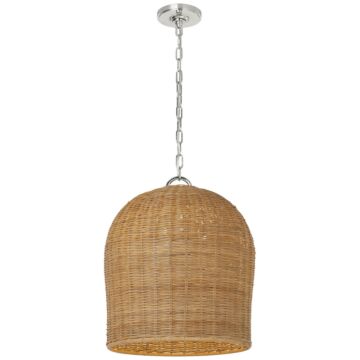 Nancy LED Pendant in Polished Nickel by Visual Comfort Signature