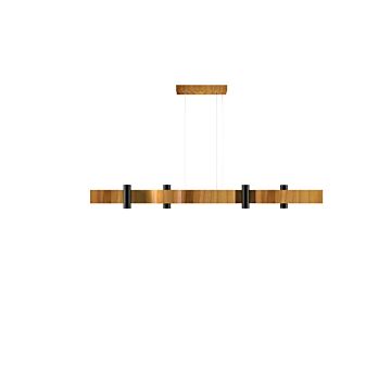 Flow 8-Light Pendant in Teak