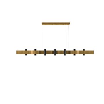 Flow 14-Light Pendant in Louro Freijo