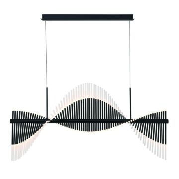 Voltik LED Chandelier in Black by Eurofase
