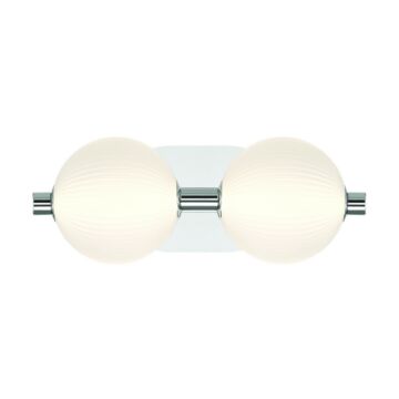 Palmas LED Bathroom Vanity Light in Nickel by Eurofase