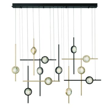 Barletta LED Chandelier in Gold-Black by Eurofase