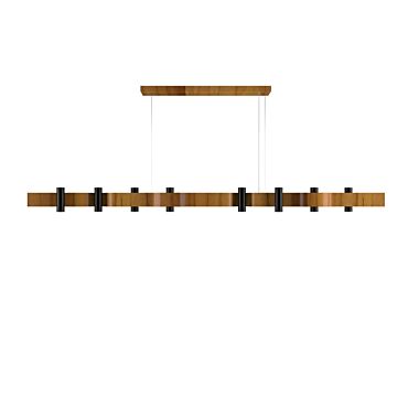 Flow 16-Light Pendant in Teak
