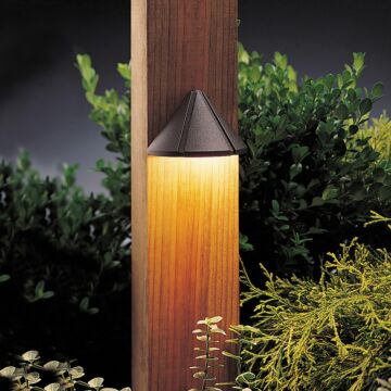 Six Groove One Light Landscape Deck in Textured Architectural Bronze by Kichler
