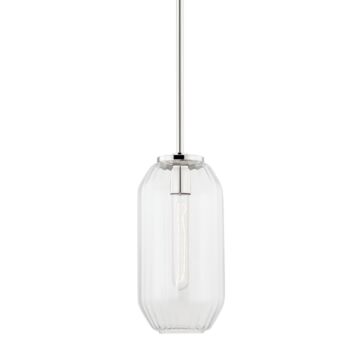 Bennett One Light Pendant in Polished Nickel by Hudson Valley