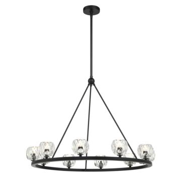 Aragon LED Chandelier in Matte Black by Crystorama
