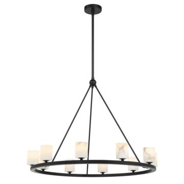 Aragon LED Chandelier in Matte Black by Crystorama