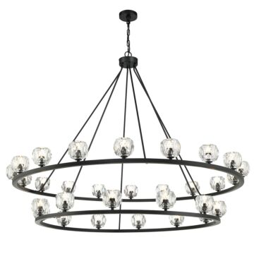 Aragon LED Chandelier in Matte Black by Crystorama
