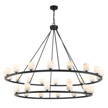 Aragon LED Chandelier in Matte Black by Crystorama
