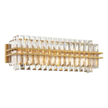 Hayes Four Light Bath in Aged Brass by Crystorama