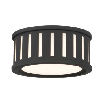 Kendal Two Light Flush Mount in Black Forged by Crystorama