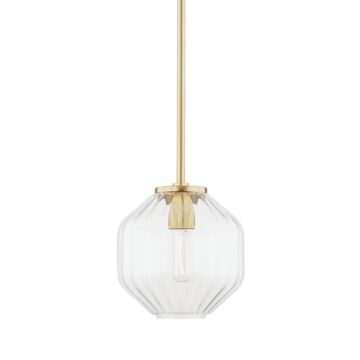 Bennett One Light Pendant in Aged Brass by Hudson Valley