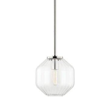 Bennett One Light Pendant in Polished Nickel by Hudson Valley