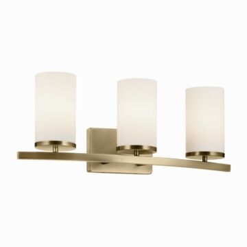 Crosby Three Light Vanity in Natural Brass by Kichler