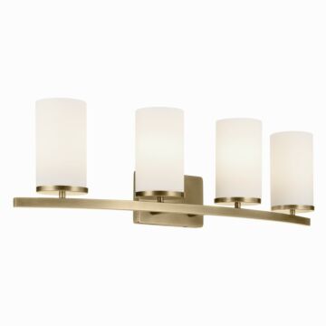 Crosby Four Light Vanity in Natural Brass by Kichler
