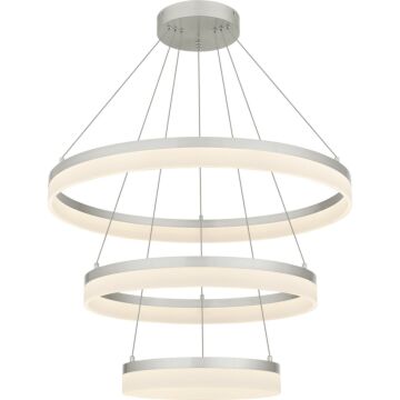 Cohen LED Pendant in Brushed Nickel by Quoizel