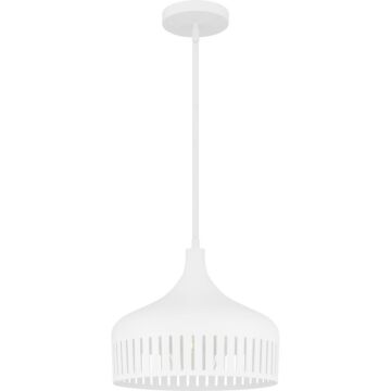 Quoizel Pendant One Light Pendant in Matte White by Quoizel