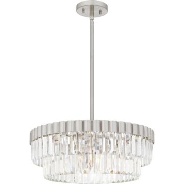 Quoizel Pendant Four Light Pendant in Brushed Nickel by Quoizel