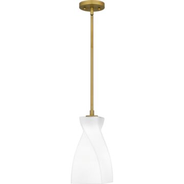 Stetson One Light Mini Pendant in Brushed Gold by Quoizel