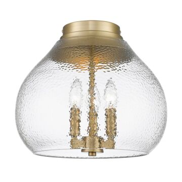 Ariella BCB Three Light Flush Mount in Brushed Champagne Bronze by Golden