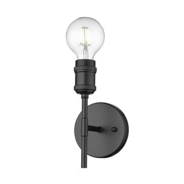 Axel BLK One Light Wall Sconce in Matte Black by Golden