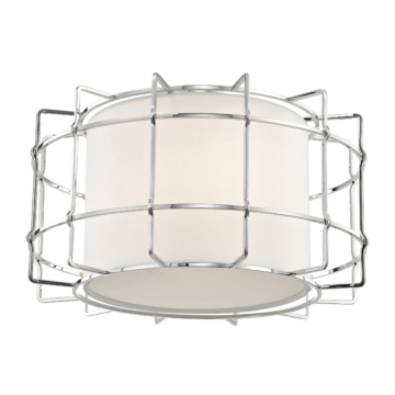 Hudson Valley Sovereign 2 Light Ceiling Light in Polished Nickel