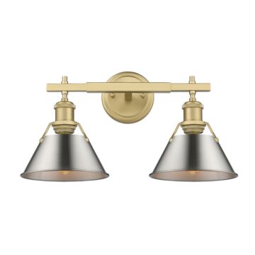 Orwell BCB Two Light Bath Vanity in Brushed Champagne Bronze by Golden