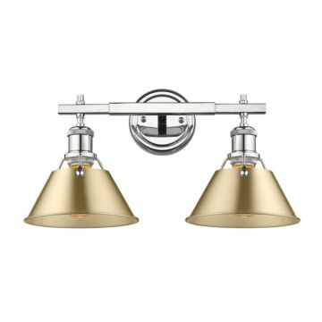 Orwell CH Two Light Bath Vanity in Chrome by Golden