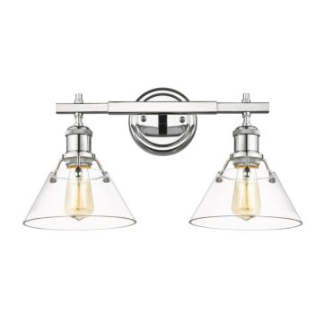 Orwell CH Two Light Bath Vanity in Chrome by Golden