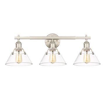 Orwell PW Three Light Bath Vanity in Pewter by Golden