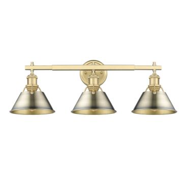 Orwell BCB Three Light Bath Vanity in Brushed Champagne Bronze by Golden
