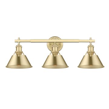 Orwell BCB Three Light Bath Vanity in Brushed Champagne Bronze by Golden