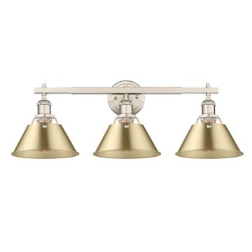 Orwell PW Three Light Bath Vanity in Pewter by Golden