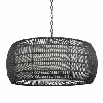 Everly Six Light Chandelier in Matte Black by Golden