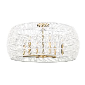 Ellie Six Light Semi Flush Mount in Modern Brushed Gold by Golden