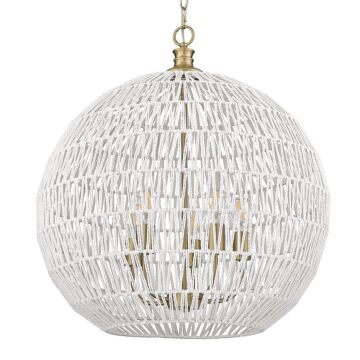 Florence BCB Five Light Pendant in Brushed Champagne Bronze by Golden
